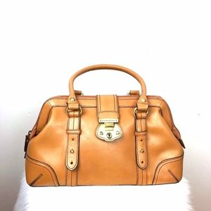 Vegan Leather Etienne Aigner Beige Doctor Style Bag